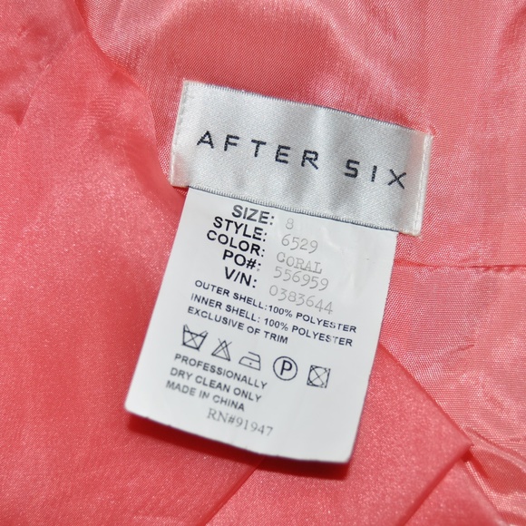 AFTER SIX Tea-length Strapless Dress sz 8 NEW NWT - Picture 6 of 9